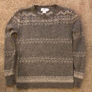 Vineyard Vines Gray & White Cashmere Blend Sweater
